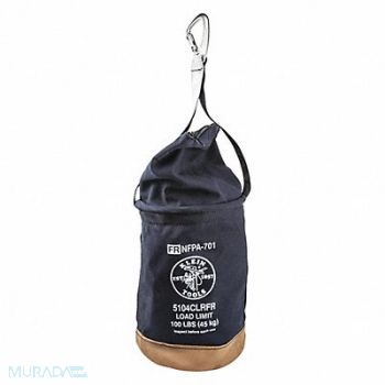 KLEIN TOOLS Bucket Bag Canvas Straight Wall Black, 259G15