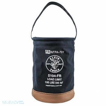 KLEIN TOOLS Bucket Bag Canvas Straight Wall Black, 259G16