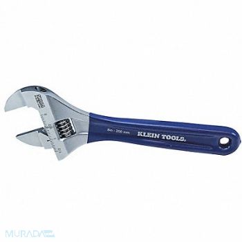 KLEIN TOOLS Wrench Slim-Jaw Adjustable 8, 259G26