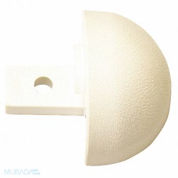 PAWLING CORP End Cap Interior 1-1/8 In Vinyl White, 25AV57