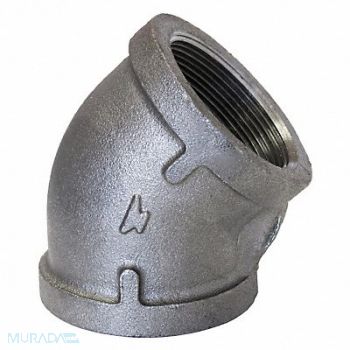 ANVIL 45 Elbow Malleable Iron 1/2 in NPT, 25CF34