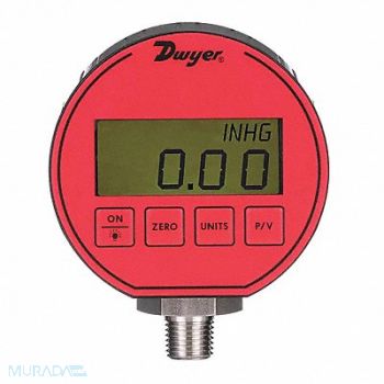 DWYER Digital Pressure Gauge Range 0-30 Psi W, 25F293