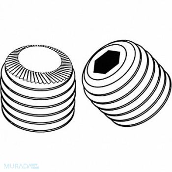 GRAINGER APPROVED ScktStScrw KnrldCupPt #10-32 3/4 L PK100, 25J712