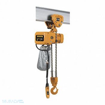 HARRINGTON Elec. Chain Hoist w/Trolley 4000 lb., 25K666