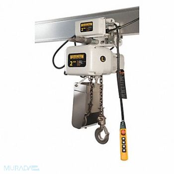 HARRINGTON Elec. Chain Hoist w/Trolley 6000lb 20 ft, 25K784