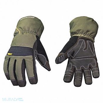 YOUNGSTOWN GLOVE CO. Cold Protection Gloves 2XL Blk/Grn PR, 25K922