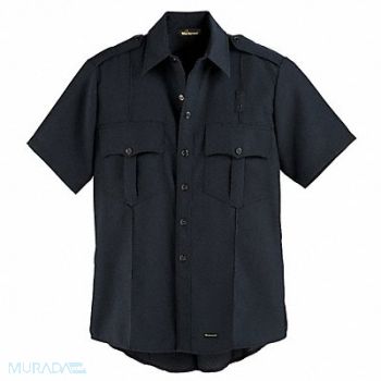 WORKRITE FR Short Sleeve Shirt Navy 44 in Snaps, 25KH34