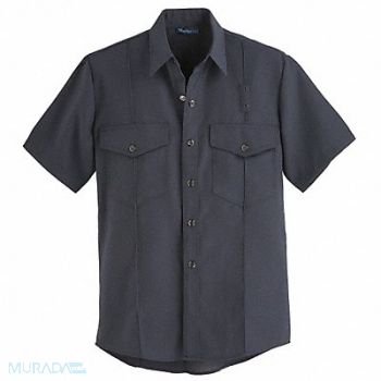 WORKRITE FR Short Sleeve Shirt Navy 54 in Snaps, 25KJ45