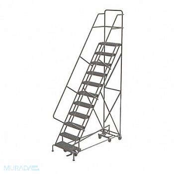 TRI-ARC Rolling Ladder 11 Step Steel Serrated, 25NV15