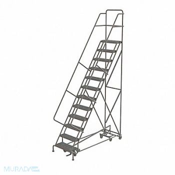 TRI-ARC Rolling Ladder 12 Step Steel Perforated, 25NV18