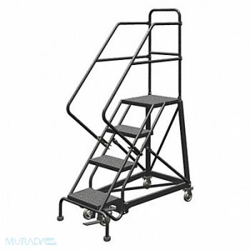 TRI-ARC Rolling Ladder 4 Step Steel Perforated, 25NV32