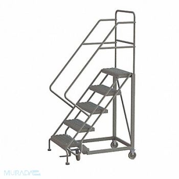 TRI-ARC Rolling Ladder 5 Step Steel Serrated, 25NV37