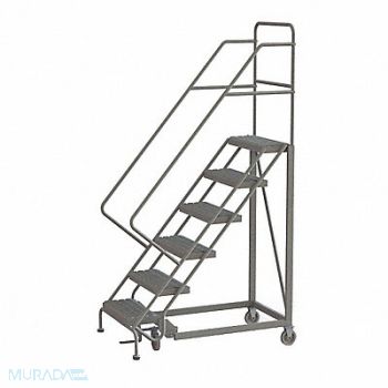 TRI-ARC Rolling Ladder 6 Step Steel Perforated, 25NV42