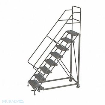 TRI-ARC Rolling Ladder 8 Step Steel Serrated, 25NV47