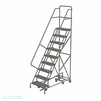 TRI-ARC Rolling Ladder 9 Step Steel Serrated, 25NV11