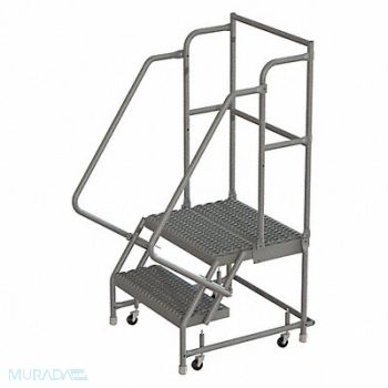 TRI-ARC Rolling Ladder 2 Step Steel Serrated, 25NW19
