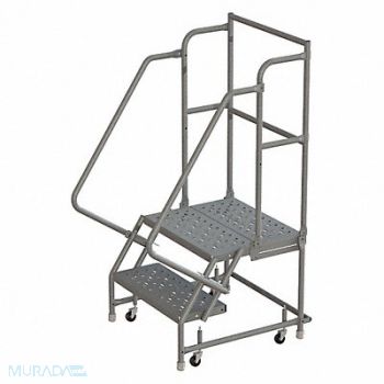 TRI-ARC Rolling Ladder 2 Step Steel Perforated, 25NW23