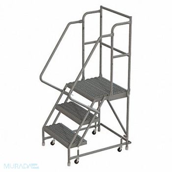 TRI-ARC Rolling Ladder 3 Step Steel Serrated, 25NW32