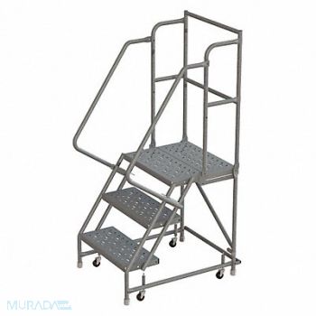 TRI-ARC Rolling Ladder 3 Step Steel Perforated, 25NW35