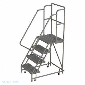TRI-ARC Rolling Ladder 4 Step Steel Serrated, 25NW43