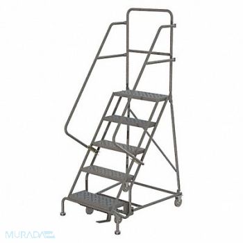 TRI-ARC Rolling Ladder 5 Step Steel Perforated, 25NW51