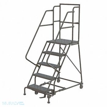 TRI-ARC Rolling Ladder 5 Step Steel Perforated, 25NW58
