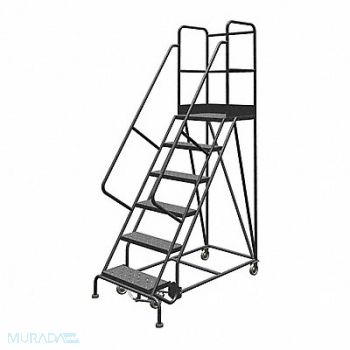 TRI-ARC Rolling Ladder 6 Step Steel Perforated, 25NW63