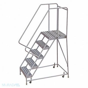 TRI-ARC Rolling Ladder 5 Step Aluminum Ribbed, 25NY13
