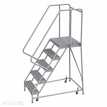 TRI-ARC Rolling Ladder 5 Step Aluminum Serrated, 25NY16