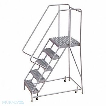 TRI-ARC Rolling Ladder 5 Step Aluminum Serrated, 25NY22