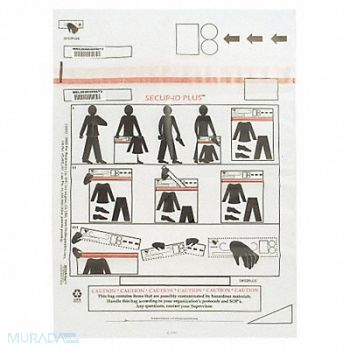 SECUR-ID Decon Property Bag 22 x 24 In PK250, 25R756