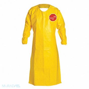 DUPONT Bib Apron Tychem(R) QC Yellow PK100, 29EW26