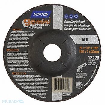 NORTON Depressed Ctr Whl T27 5x1/4x7/8, 25TZ68