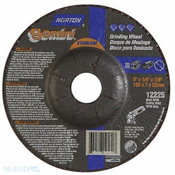 NORTON Depressed Ctr Whl T27 5x1/4x7/8, 25TZ69