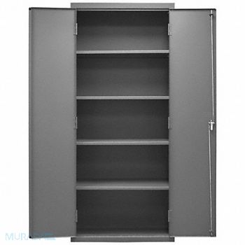 DURHAM MFG Storage Cabinet 84 x36 x18 Gray 4Shlv, 16D678