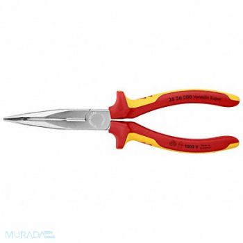 KNIPEX Bent Long Nose Plier 8 L Serrated, 38GU36