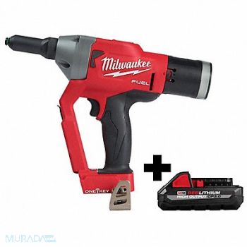 MILWAUKEE M18 FUEL 1/4 Blind Rivet Tool 3.0 Bat, 382YV7