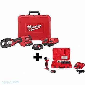 MILWAUKEE M18 600 MCM Crimper Kit + Cable Stripper, 388TE2