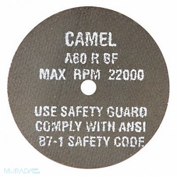 CGW ABRASIVES Grinding Whl 4x1/16x3/8 T1 A36-R-BF, 268J45