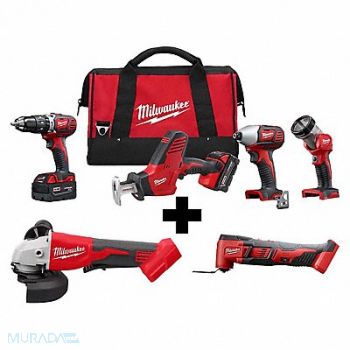 MILWAUKEE M18 4Tool Kit M18 Grinder M18 MultiTool, 388TF7