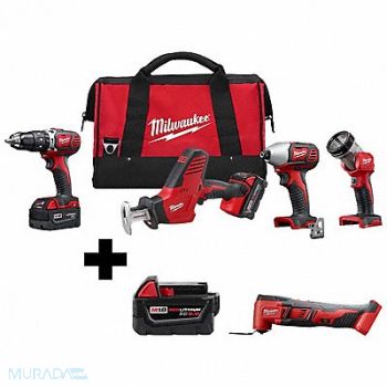 MILWAUKEE M18 4-Tool Kit M18 5.0 M18 Multi-Tool, 388TG2