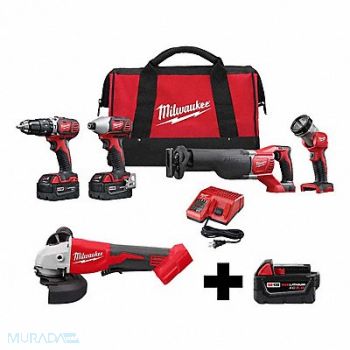 MILWAUKEE M18 4-Tool Kit M18 Grinder M18 5.0, 388TH5