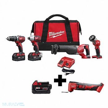 MILWAUKEE M18 4-Tool Kit M18 5.0 M18 Multi-Tool, 388TJ1