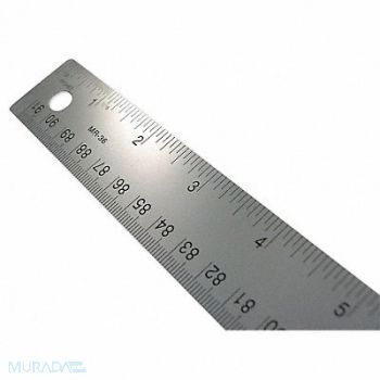 WESTCOTT Ruler Metal 1st Inch 32nds - Rest 16ths, 26CT86