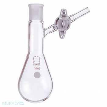 KIMBLE Schlenk Tube Flask 100mL Glass Clear, 26CY66