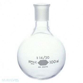 KIMBLE KIMAX Round Bottom Flask 250mL Glass PK12, 26CY88