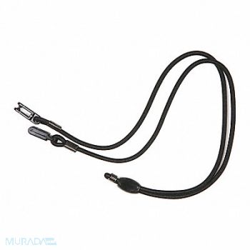 MCR SAFETY Breakaway Eyewear Lanyard Black Clip, 26G939