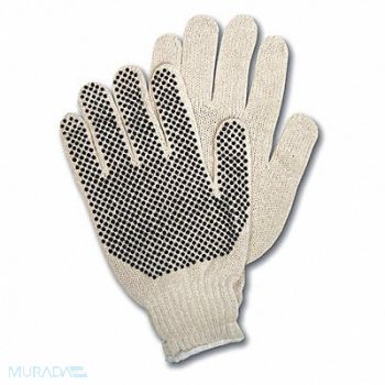 MCR SAFETY Knit Gloves 9-3/4 L Natural PK12, 26H192