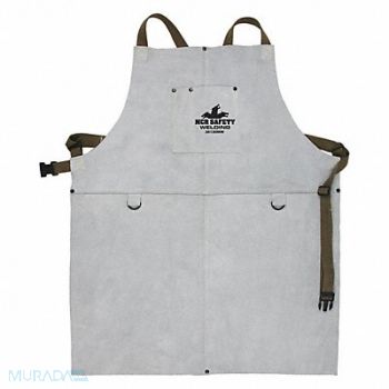MCR SAFETY Leather Welding Bib Apron 24X 30, 26H961