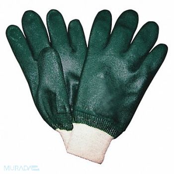 MCR SAFETY Chemical Resistant Gloves PVC L PK12, 26J288